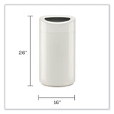 Safco® Open Top Oval Waste Receptacle, 14 gal, Steel, White, Ships in 1-3 Business Days (SAF9921WH) Each