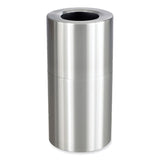 Safco® Single Recycling Receptacle, 20 gal, Steel, Brushed Aluminum, Ships in 1-3 Business Days (SAF9942SS) Each