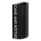 Safco® Mixx Recycling Center Half-Round Receptacle, 23 gal, Steel, Black, Ships in 1-3 Business Days (SAF9447BL) Each