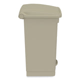 Safco® Plastic Step-On Receptacle, 12 gal, Plastic, Tan, Ships in 1-3 Business Days (SAF9925TN) Each