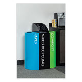 Safco® Mixx Recycling Center Rectangular Receptacle, 29 gal, Steel, Black, Ships in 1-3 Business Days (SAF9448BL) Each