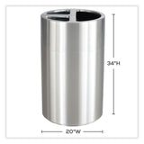Safco® Triple Recycling Receptacle, 40 gal, Steel, Brushed Aluminum, Ships in 1-3 Business Days (SAF9941SS) Each
