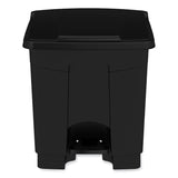 Safco® Plastic Step-On Receptacle, 20 gal, Metal, Black, Ships in 1-3 Business Days (SAF9924BL) Each