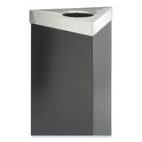 Safco® Trifecta Waste Receptacle Lid, No Inscription, 20w x 20d x 3h, Stainless Steel, Ships in 1-3 Business Days (SAF9560BL) Each