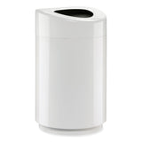 Safco® Open Top Round Waste Receptacle, 30 gal, Steel, White, Ships in 1-3 Business Days (SAF9920WH) Each