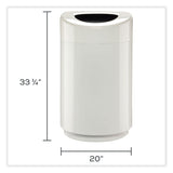 Safco® Open Top Round Waste Receptacle, 30 gal, Steel, White, Ships in 1-3 Business Days (SAF9920WH) Each