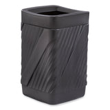 Safco® Twist Waste Receptacle with Open Top, 32 gal, Steel, Black (SAF9372BL) Each