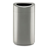 Safco® Open Top Oval Waste Receptacle, 14 gal, Steel, Silver, Ships in 1-3 Business Days (SAF9921SL) Each