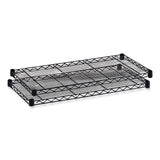 Safco® Commercial Extra Shelf Pack, 36w x 18d x 1h, Steel, Black, 2/Pack (SAF5243BL) Each