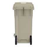 Safco® Plastic Step-On Receptacle, 32 gal, Metal, Tan (SAF9926TN) Each