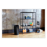 Safco® Open Top Oval Waste Receptacle, 14 gal, Steel, Black, Ships in 1-3 Business Days (SAF9921BL) Each