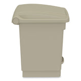 Safco® Plastic Step-On Receptacle, 20 gal, Metal, Tan, Ships in 1-3 Business Days (SAF9924TN) Each