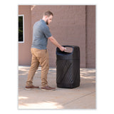 Safco® Twist Waste Receptacle with Closed Top, 32 gal, Steel, Black (SAF9371BL) Each