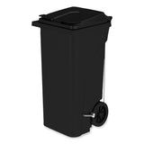 Safco® Plastic Step-On Receptacle, 32 gal, Metal, Black (SAF9926BL) Each