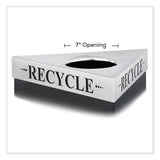 Safco® Trifecta Waste Receptacle Lid. Laser Cut "RECYCLE" Inscription, 20w x 20d x 3h, Stainless Steel, Ships in 1-3 Business Days (SAF9560RE) Each