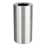 Safco® Single Recycling Receptacle, 20 gal, Steel, Brushed Aluminum, Ships in 1-3 Business Days (SAF9942SS) Each