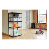 Safco® Open Top Oval Waste Receptacle, 14 gal, Steel, Black, Ships in 1-3 Business Days (SAF9921BL) Each