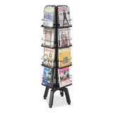 Safco® Onyx Mesh Rotating Magazine Display, 16 Compartments, 18.27w x 18.27d x 58.55h, Black, Ships in 1-3 Business Days (SAF5580BL) Each
