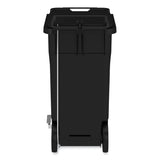 Safco® Plastic Step-On Receptacle, 32 gal, Metal, Black (SAF9926BL) Each
