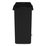Safco® Plastic Step-On Receptacle, 32 gal, Metal, Black (SAF9926BL) Each
