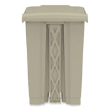 Safco® Plastic Step-On Receptacle, 12 gal, Plastic, Tan, Ships in 1-3 Business Days (SAF9925TN) Each