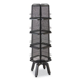 Safco® Onyx Mesh Rotating Magazine Display, 16 Compartments, 18.27w x 18.27d x 58.55h, Black, Ships in 1-3 Business Days (SAF5580BL) Each