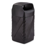 Safco® Twist Waste Receptacle with Closed Top, 32 gal, Steel, Black (SAF9371BL) Each