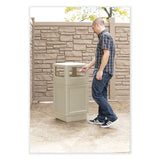 Safco® Canmeleon Recessed Panel Receptacles, Side-Open, 38 gal, Polyethylene, Tan, Ships in 1-3 Business Days (SAF9476TN) Each