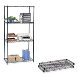 Safco® Commercial Extra Shelf Pack, 36w x 18d x 1h, Steel, Black, 2/Pack (SAF5243BL) Each