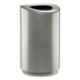 Safco® Open Top Round Waste Receptacle, 30 gal, Steel, Silver, Ships in 1-3 Business Days (SAF9920SL) Each