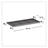 Safco® Industrial Extra Shelf Pack, 48w x 18d x 1.5h, Steel, Metallic Gray, 2/Pack (SAF5293GR)
