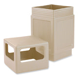 Safco® Canmeleon Recessed Panel Receptacles, Side-Open, 38 gal, Polyethylene, Tan, Ships in 1-3 Business Days (SAF9476TN) Each