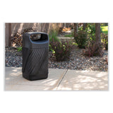 Safco® Twist Waste Receptacle with Closed Top, 32 gal, Steel, Black (SAF9371BL) Each