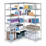 Safco® Industrial Add-On Unit, Four-Shelf, 36w x 24d x 72h, Steel, Metallic Gray, Ships in 1-3 Business Days (SAF5289GR)