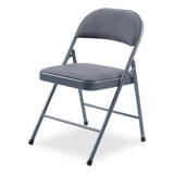 BASICS by NPS® 970 Series Fabric Padded Steel Folding Chair, Supports 250 lb, 17.75" Seat Ht, Star Trail Blue, 4/CT,Ships in 1-3 Bus Days (NPS974) Case of 4