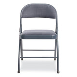 BASICS by NPS® 970 Series Fabric Padded Steel Folding Chair, Supports 250 lb, 17.75" Seat Ht, Star Trail Blue, 4/CT,Ships in 1-3 Bus Days (NPS974) Case of 4