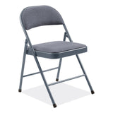 BASICS by NPS® 970 Series Fabric Padded Steel Folding Chair, Supports 250 lb, 17.75" Seat Ht, Star Trail Blue, 4/CT,Ships in 1-3 Bus Days (NPS974) Case of 4