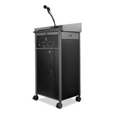 Oklahoma Sound® Greystone Lectern with Sound, 23.5 x 19.25 x 45.5, Charcoal Gray, Ships in 1-3 Business Days (NPSGSLS) Each