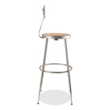 NPS® 6200 Series 25"-33" Height Adjustable Heavy Duty Stool w/Backrest, Supports 500lb, Brown Seat/Gray Base,Ships in 1-3 Bus Days (NPS6224HB) Each