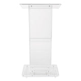 Oklahoma Sound® Clear Acrylic Lectern with Shelf, 24 x 15 x 46, Clear, Ships in 1-3 Business Days (NPS401S) Each