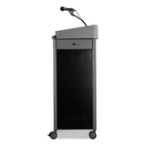 Oklahoma Sound® Greystone Lectern with Sound, 23.5 x 19.25 x 45.5, Charcoal Gray, Ships in 1-3 Business Days (NPSGSLS) Each