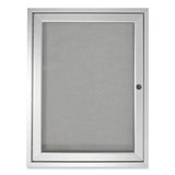 Ghent 1 Door Enclosed Vinyl Bulletin Board with Satin Aluminum Frame, 36 x 36, Silver Surface, Ships in 7-10 Business Days (GHEPA13636VX193) Each