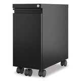 Hirsh Industries® Zip Mobile Pedestal File, 1-Drawer, File, Legal/Letter, Black, 10 x 19.88 x 21.75, Ships in 4-6 Business Days (HID22651) Each