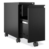 Hirsh Industries® Zip Mobile Pedestal File, 1-Drawer, File, Legal/Letter, Black, 10 x 19.88 x 21.75, Ships in 4-6 Business Days (HID22651) Each