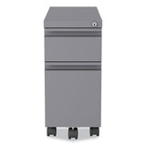 Hirsh Industries® Zip Mobile Pedestal File, 2 Drawer, Box/File, Legal/Letter, Arctic Silver. 10 x 19.88 x 21.75, Ships in 4-6 Business Days (HID24044) Each