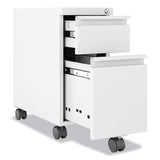 Hirsh Industries® Zip Mobile Pedestal File, 2 Drawer, Box/File, Legal/Letter, White, 10 x 19.88 x 21.75, Ships in 4-6 Business Days (HID24152) Each