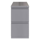 Hirsh Industries® Full-Width Pull 20 Deep Mobile Pedestal File, File/File, Letter, Arctic Silver,15 x 19.88 x 27.75,Ships in 4-6 Business Days (HID24111) Each