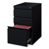 Hirsh Industries® Full-Width Pull 20 Deep Mobile Pedestal File, Box/Box/File, Letter, Black, 15 x 19.88 x 27.75, Ships in 4-6 Business Days (HID18575) Each