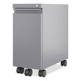 Hirsh Industries® Zip Mobile Pedestal File, 1 Drawer, File, Legal/Letter, Arctic Silver, 10 x 19.88 x 21.75, Ships in 4-6 Business Days (HID24045) Each