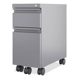 Hirsh Industries® Zip Mobile Pedestal File, 2 Drawer, Box/File, Legal/Letter, Arctic Silver. 10 x 19.88 x 21.75, Ships in 4-6 Business Days (HID24044) Each